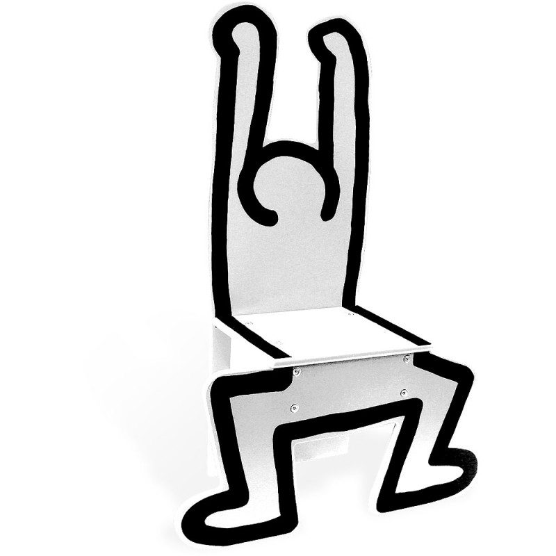 Chaise Keith Haring blanc