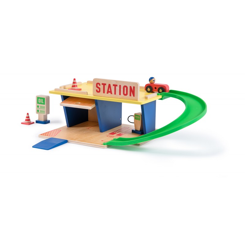 Station essence - station-service en bois- Moulin Roty