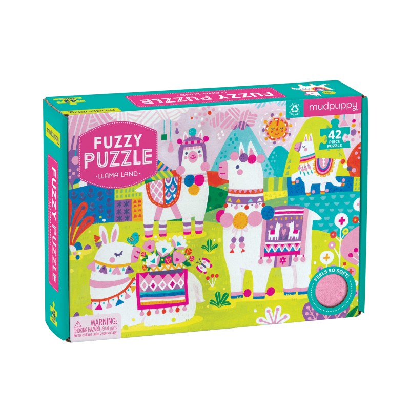 42 PC Fuzzy Puzzle Llama Land