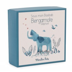 Doudou attache-tétine éléphant