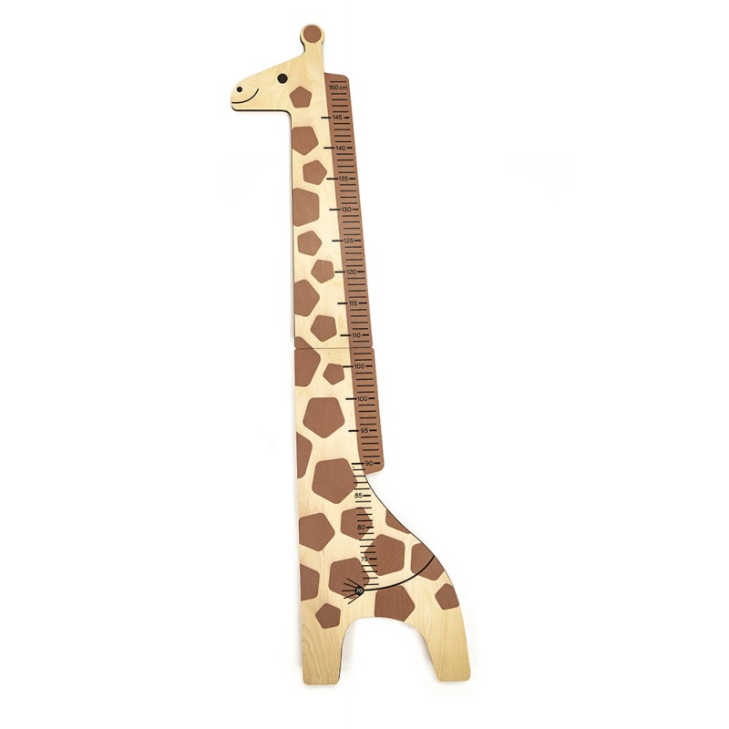 Bâton de mesure Girafe en bois pour enfants - Bajo Bâton de mesure Girafe en bois pour enfants - Bajo