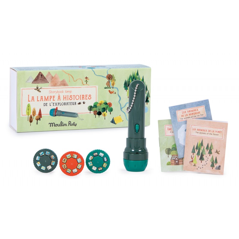 Lampe à histoires Le Jardin - Raconter des histoires - Les grands explorateurs - Moulin Roty Lampe à histoires Le Jardin - Raconter des histoires - Les grands explorateurs - Moulin Roty