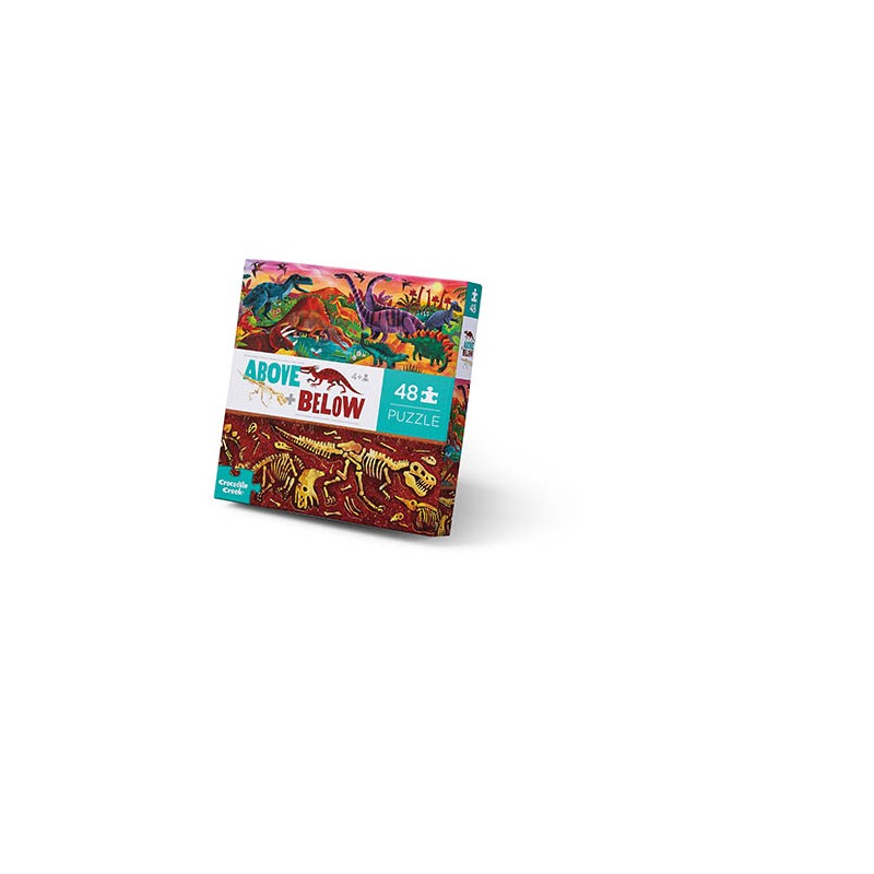 48 pcs Dessus & Dessous Puzzle Le monde des dinosaures - 48 pièces - Crocodile Creek