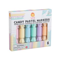 Two Tip Candy Pastel Markers Display, Tiger Tripe