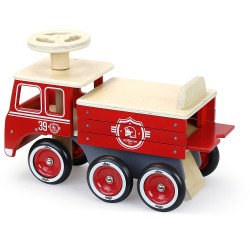 Porteur camion de pompier - Vilac