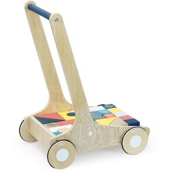Poussette avec cubes en bois