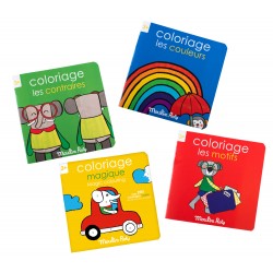 Assortiment de 24 cahiers de coloriage à partir de 3 ans  - Les Popipop - Moulin Roty