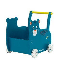 Lauflernwagen Panther Zimba aus Holz für Kinder ab 12 Monaten - Le Jungle - Moulin Roty
