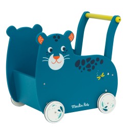 Lauflernwagen Panther Zimba aus Holz für Kinder ab 12 Monaten - Le Jungle - Moulin Roty