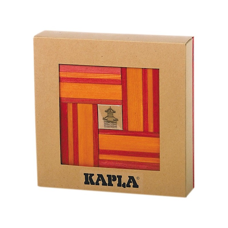 KAPLA® Livre et couleurs rouge - oranges  - Jeu de construction - l'original