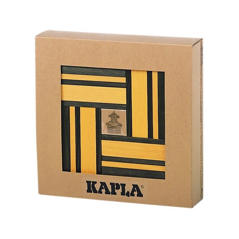 KAPLA® Couleurs et livre vert et jaune  - Jeu de construction - l'original