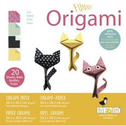 Funny Origami Chats 20 x 20 cm