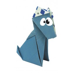 Origami amusant à plier chiens 20 x 20 cm - Fridolin