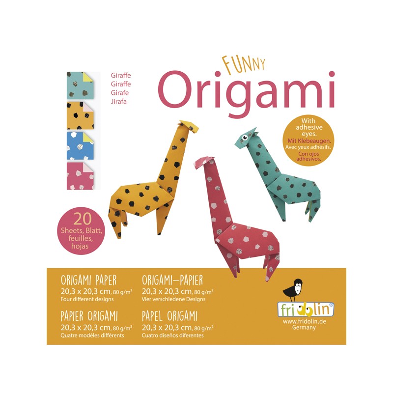 Funny Origami Girafes 20 x 20 cm