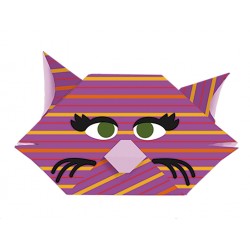 Origami pour enfants à plier - Chats 15 x 15 cm - Fridolin