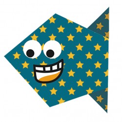Kids Origami Poissons 15 x 15 cm - Fridolin