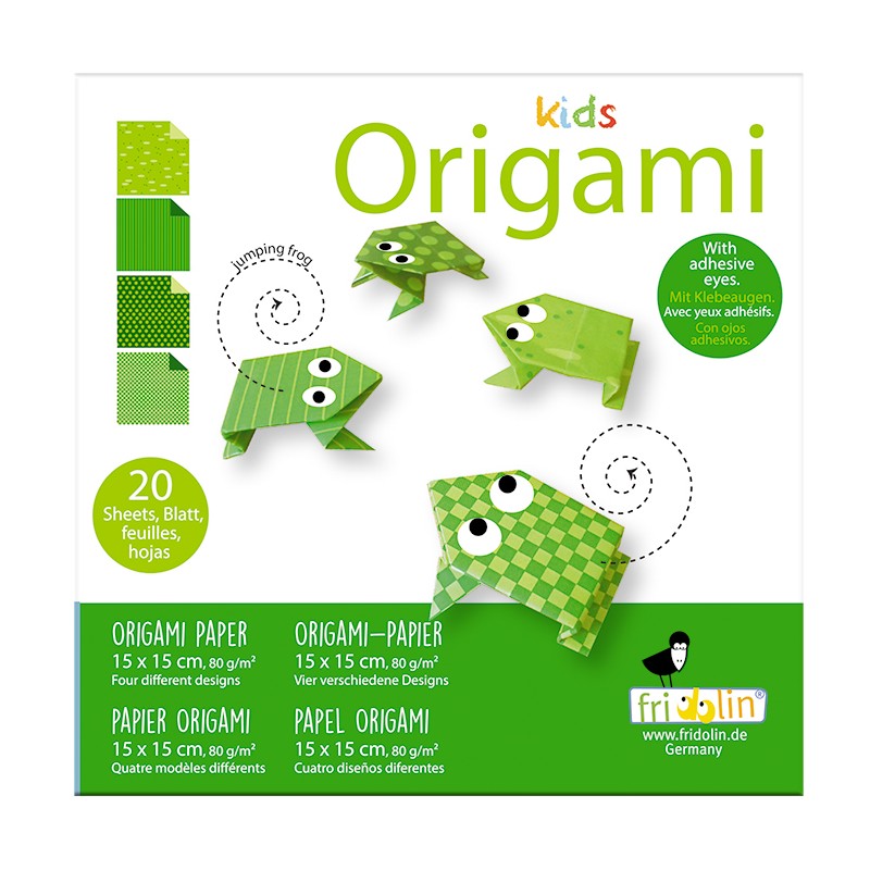 Kids Origami Frösche 15 x 15 cm - Fridolin