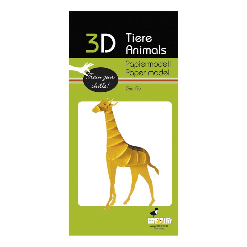 Modèle papier 3D girafe - Fridolin