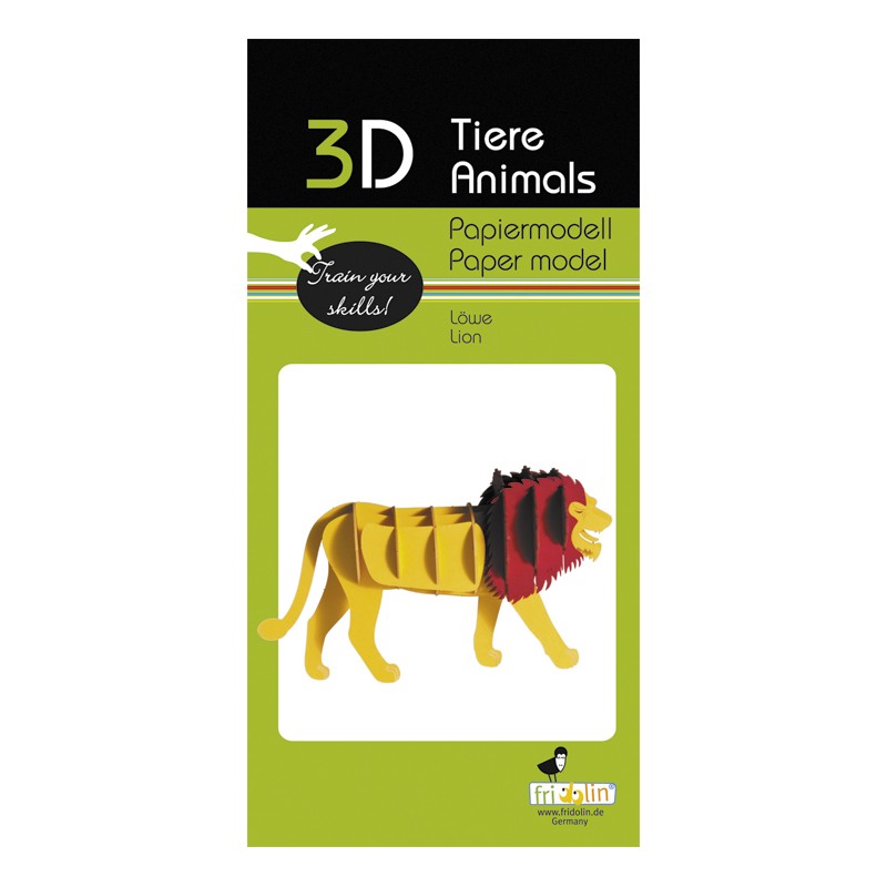 Modèle papier 3D lion - Fridolin