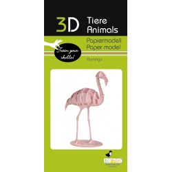 3D Papier Modell Flamingo - Fridolin