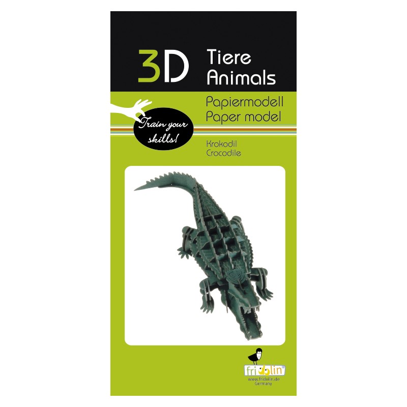 Modèle papier 3D crocodile