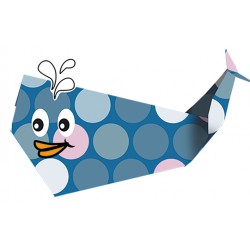 Kids Origami Baleines 15 x 15 cm - Fridolin