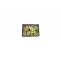 Set de toupies vert herbe - Handmade - Mader Kreiselmanufaktur