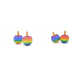 Toupie qui se retourne arc-en-ciel - Handmade - Mader Kreiselmanufaktur