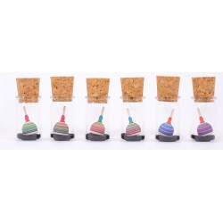 Toupie Fridolinchen mini dans un verre - Handmade - Mader Kreiselmanufaktur
