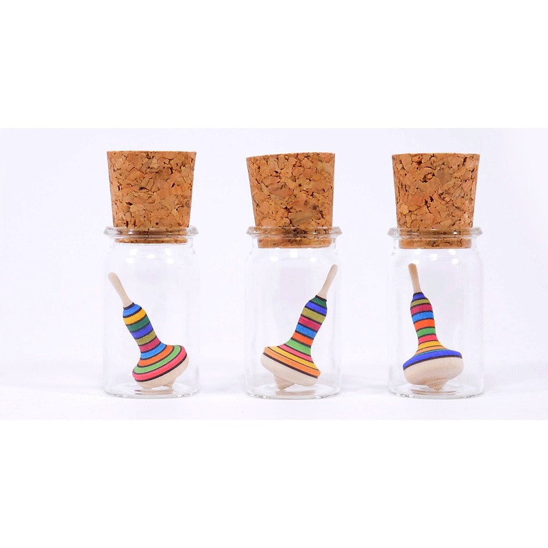 Toupie Mona Lottchen dans un verre - Handmade - Mader Kreiselmanufaktur