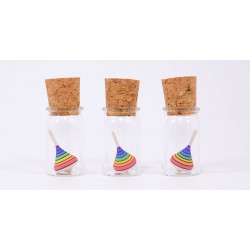 Toupie arc-en-ciel mini dans une verre - Handmade - Mader Kreiselmanufaktur