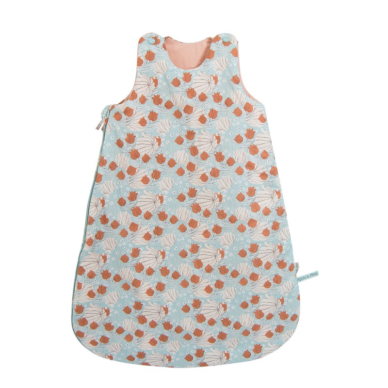 Gigoteuse fleurie bleue 70 cm