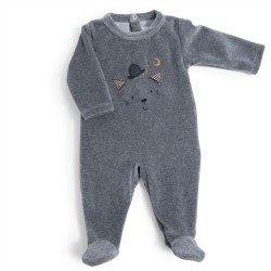 Pyjama Velours 3 Monate / Pyjama 3m velours gris chiné