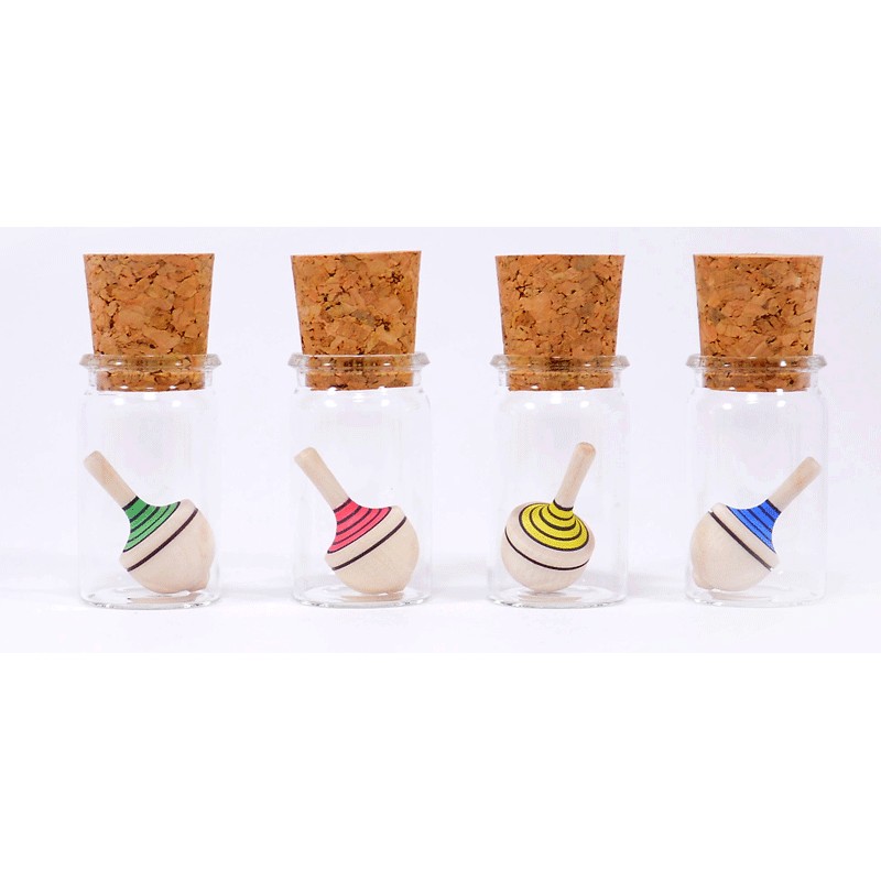 KreiselTraditionell pastell mini im Glas - Handmade - Mader Kreiselmanufaktur