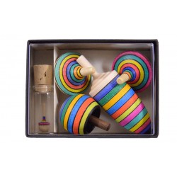 Set de toupies rayées - Handmade - Mader Kreiselmanufaktur