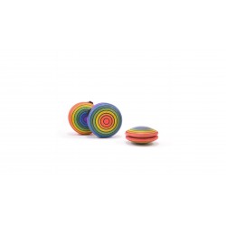 Yo-Yo arc-en-ciel grand en bois - Kreisel Manufaktur
