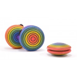 Yo-Yo arc-en-ciel grand en bois - Kreisel Manufaktur