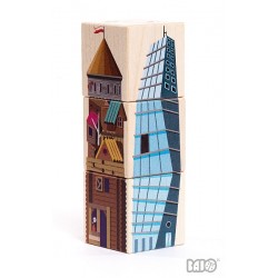 Würfel Puzzle Turm aus Holz nachhaltig - Bajo