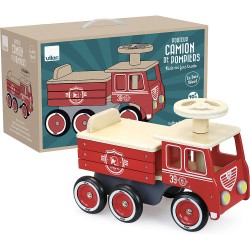Porteur camion de pompier - Vilac