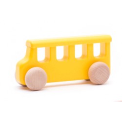 Schulbus aus Holz gelb - Bajo
