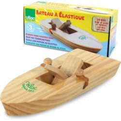 Bateau en bois avec élastique - Vilac