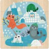 Puzzle valise animaux 3 x 16 pièces