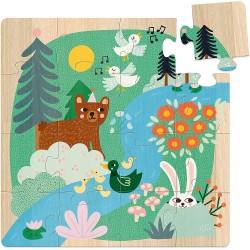 Puzzle valise animaux 3 x 16 pièces