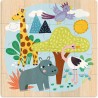 Koffer Puzzle Tiere 3 x 16 Teile