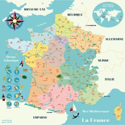 Frankreichkarte magnetisch Ingela P. Arrhenius