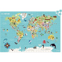 Puzzle Weltkarte französisch Ingela P. Arrhenius