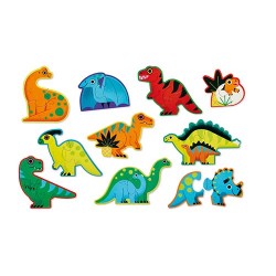 2 pc Let's Begin Puzzle Dinosaurs