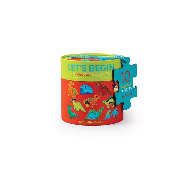 2 pc Let's Begin Puzzle Dinosaure - Crocodile Creek