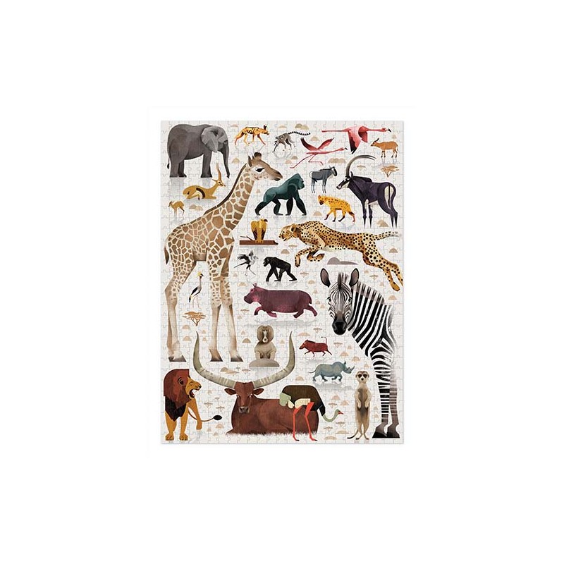 Familienpuzzle Die Welt der afrikanischen Tiere - 750 Teile - Crocodile Creek