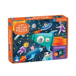 Lift-the-flap Puzzle Space - Weltraum Puzzle 12 Teile - Mudpuppy